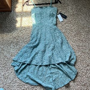 Thin strap dress sea foam green sparkly from city studios